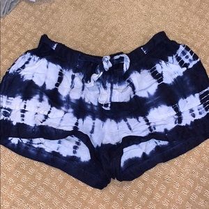 Light/Navy Blue Tie Dye Shorts